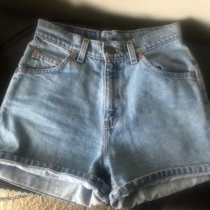 Levi’s High waist denim shorts